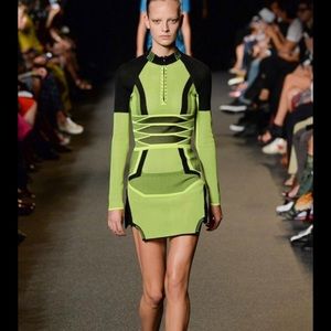 Alexander Wang Runway Mesh Collection Dress neon Black